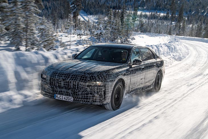 El BMW i7 se prueba en condiciones extremas de frío