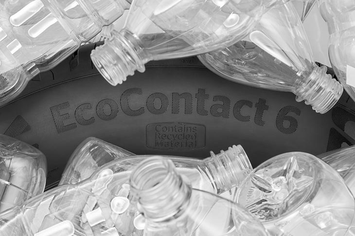 Continental vende ya neumáticos con poliéster reciclado de botellas de plástico