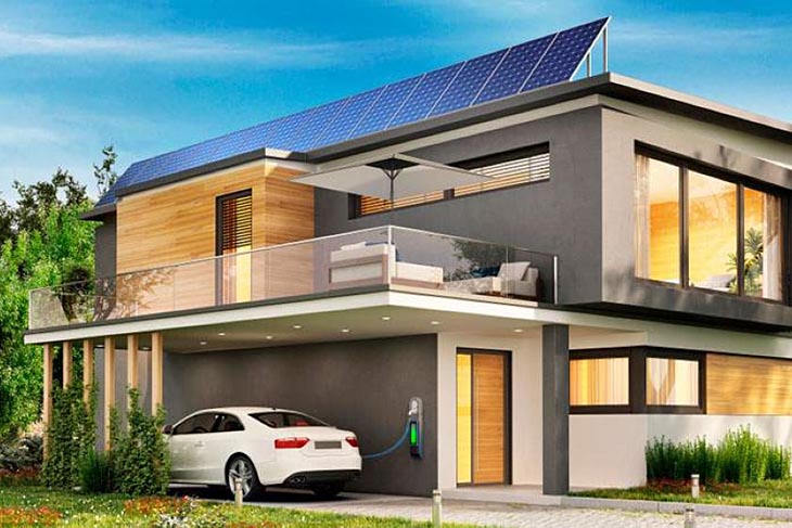 Recarga de coches eléctricos con placas solares