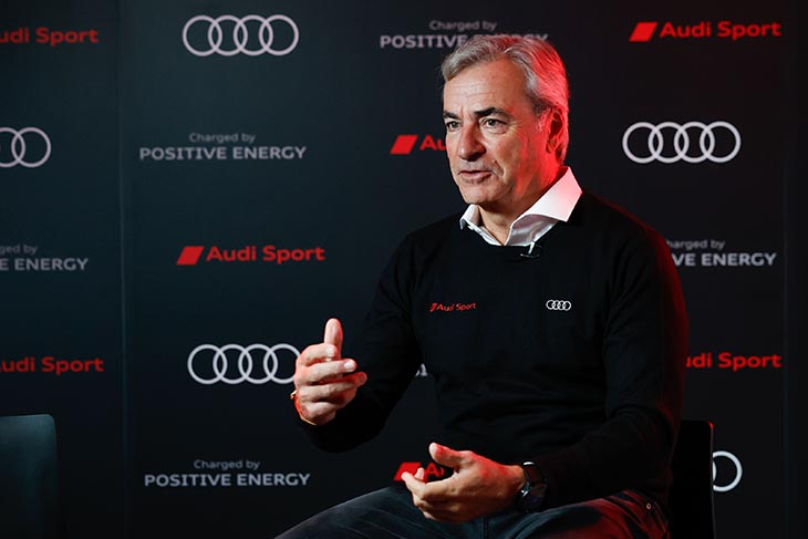 Carlos Sainz y Lucas Cruz presentan su Audi RS Q e-tron en Madrid