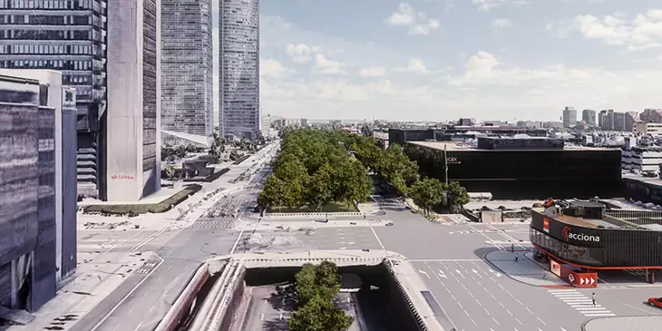 ACCIONA tendrá la mayor electrolinera pública frente a las Cuatro Torres