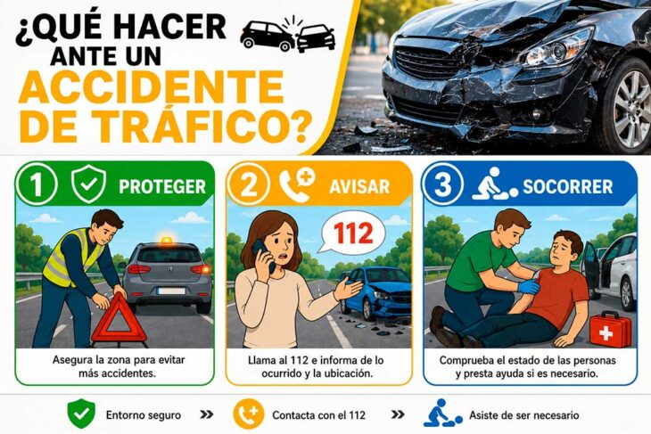 ¿Qué hacer si tienes un accidente de coche?